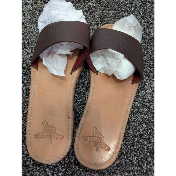 Freebird Golden Slip-on Sandals Cognac Women's 9 - Picture 3 of 7
